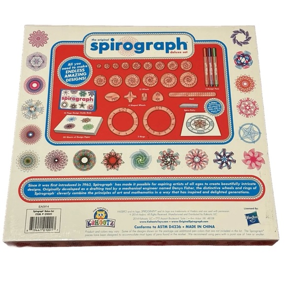 Spirograph Design Tin Set Original Super Deluxe Toy Kids Art Case Travel BEST - Picture 2 of 3